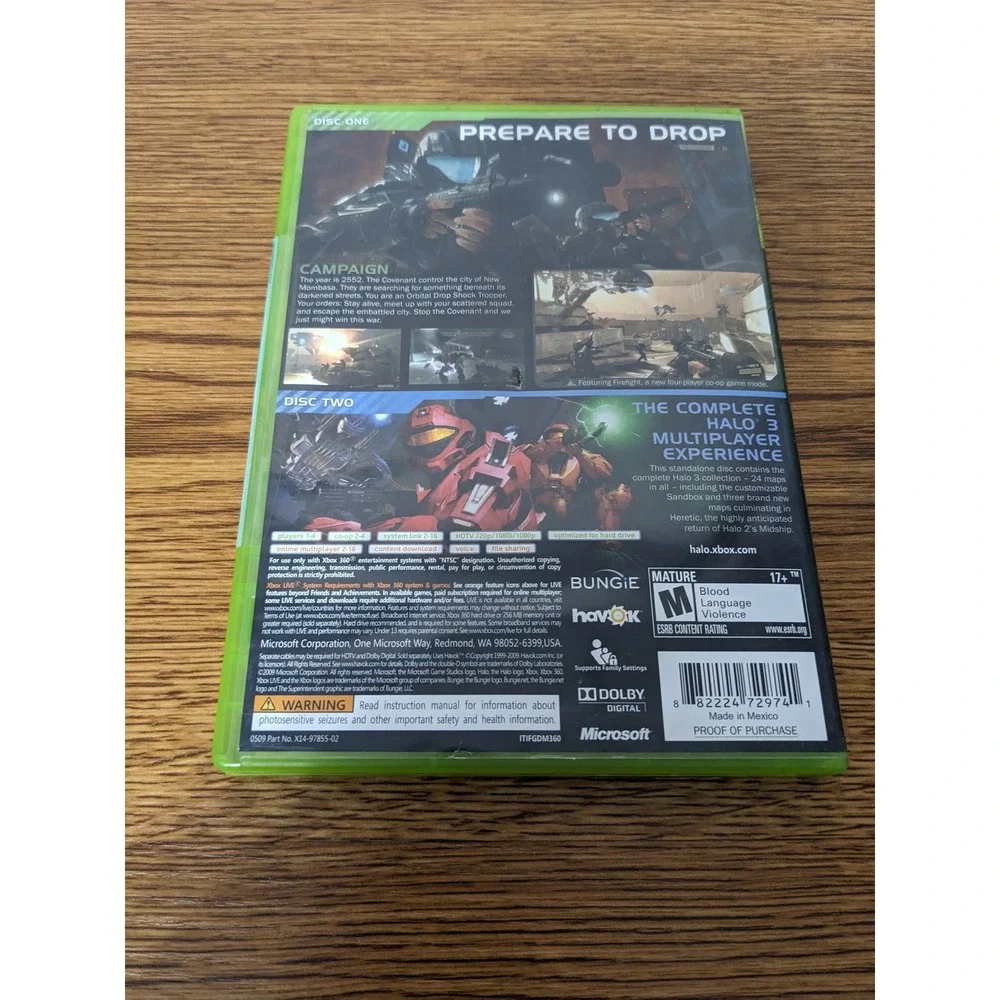 Halo 3 ODST Microsoft Xbox 360 see descrition Manual NTSC‎ 2009